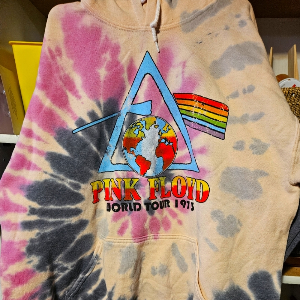 Pink Floyde tye dye hoodie